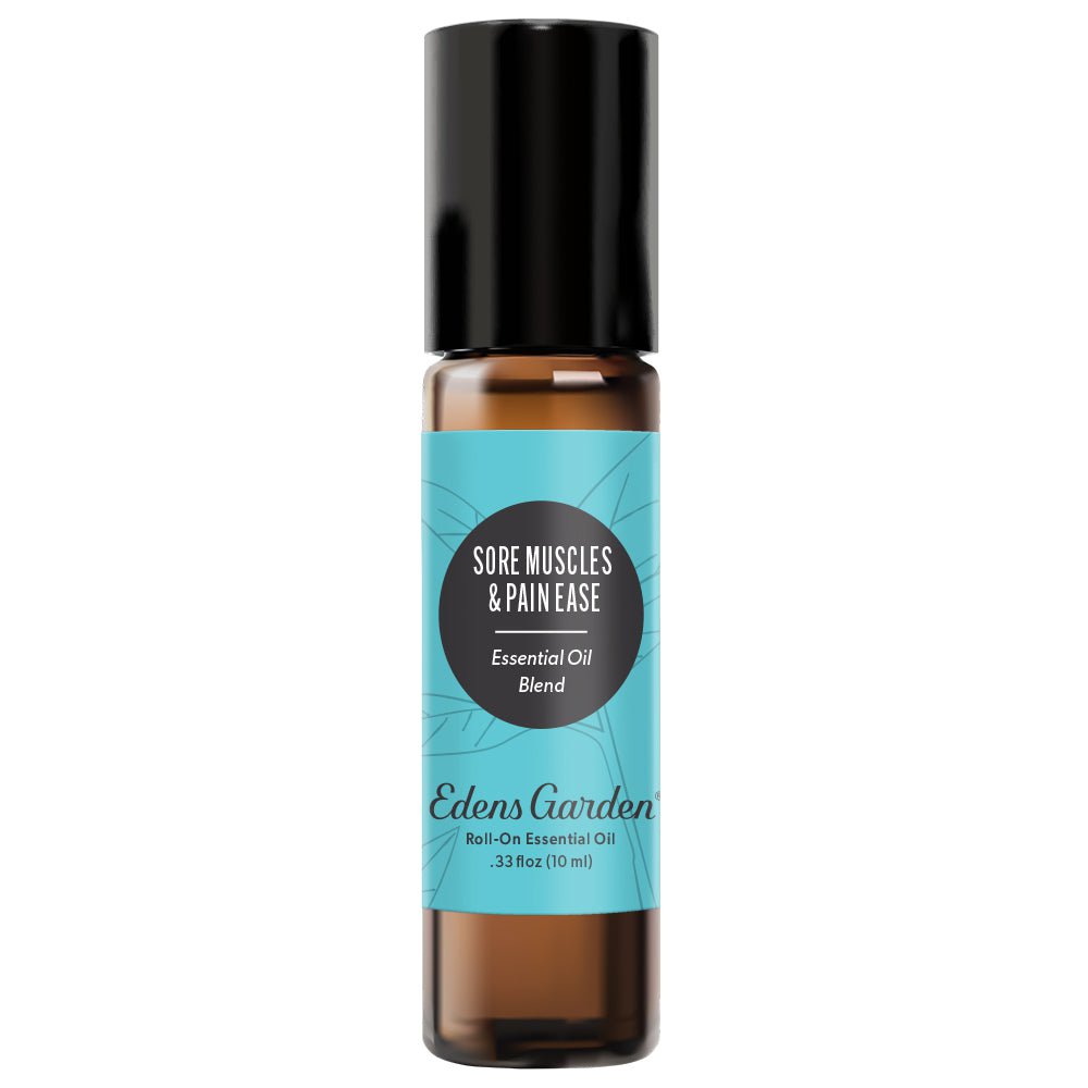 Sore Muscles & Pain Ease Essential Oil Roll-On- With Peppermint & Lavender For Recovery
