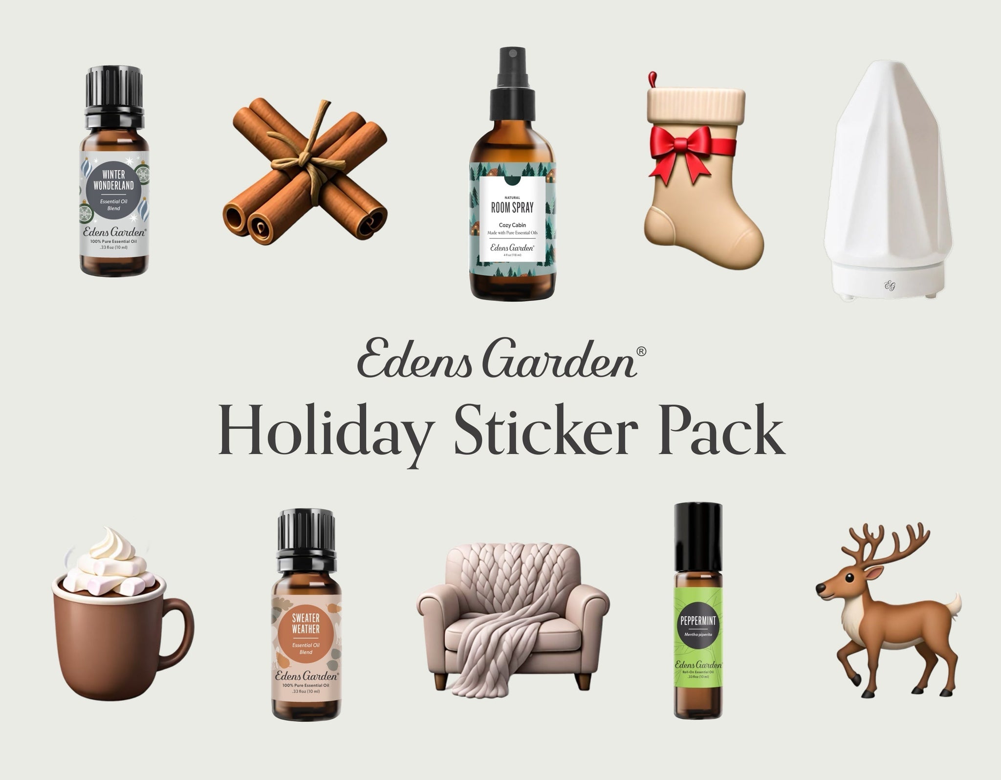 Edens Garden Holiday Emoji Sticker Pack