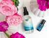 Hand sanitizer lifestyle image with flowers