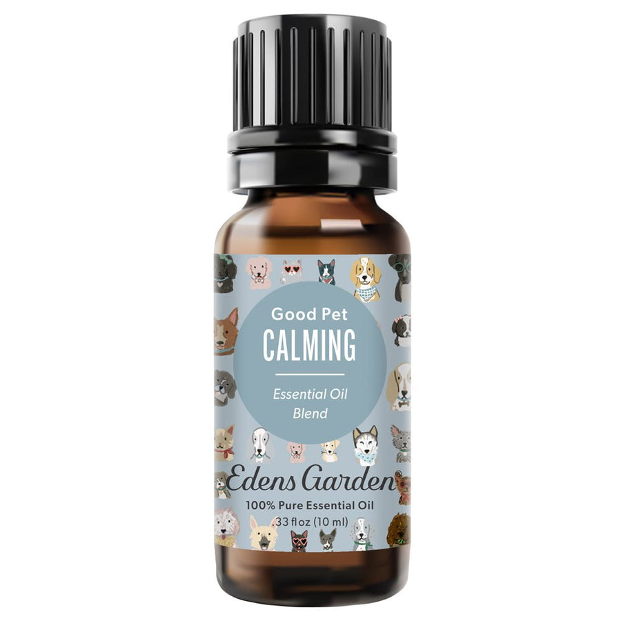 Good Pet Calming Essential Oil Blend for Pets in a 10 ml amber bottle.
