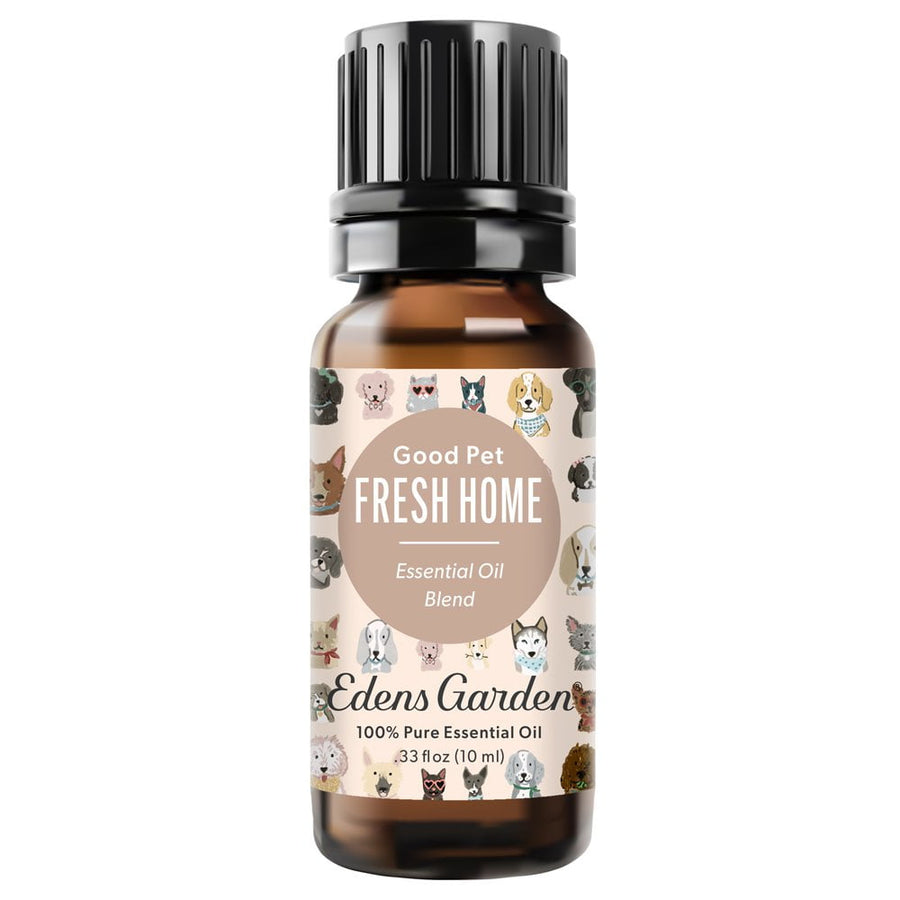 Good Pet Fresh Home Essential Oil Blend for Pets in a 10 ml amber bottle.