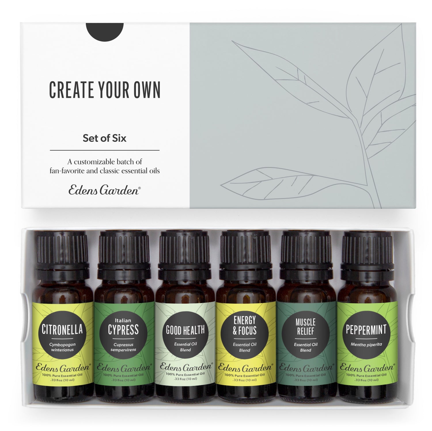 Create Your Own” Essential Oils Set of 6 Oils & Blends