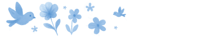 Blue bird and flower accent image 