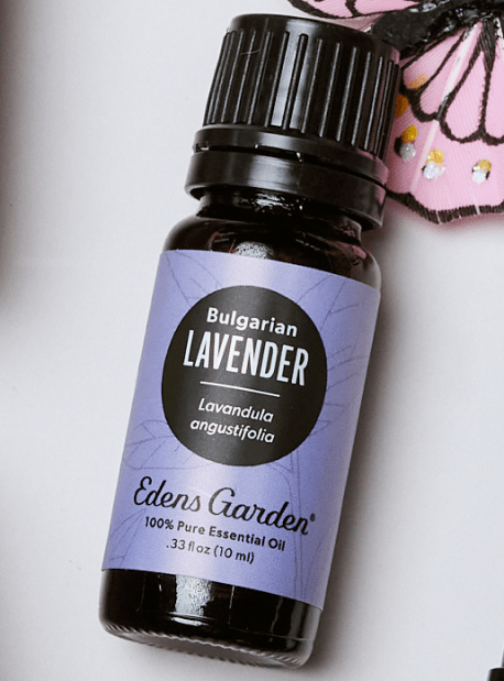 a bottle of Lavender essential oil