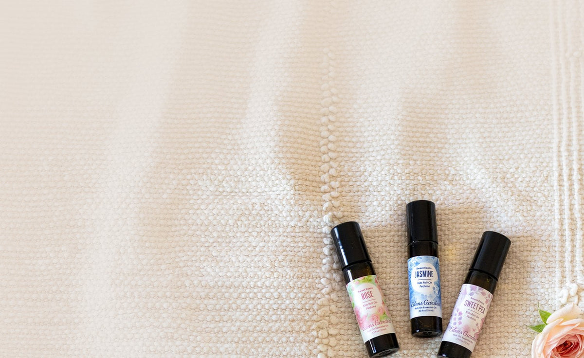 Rose, Jasmine & Sweet Pea Roll-On Perfumes for Kids by Edens Garden 
