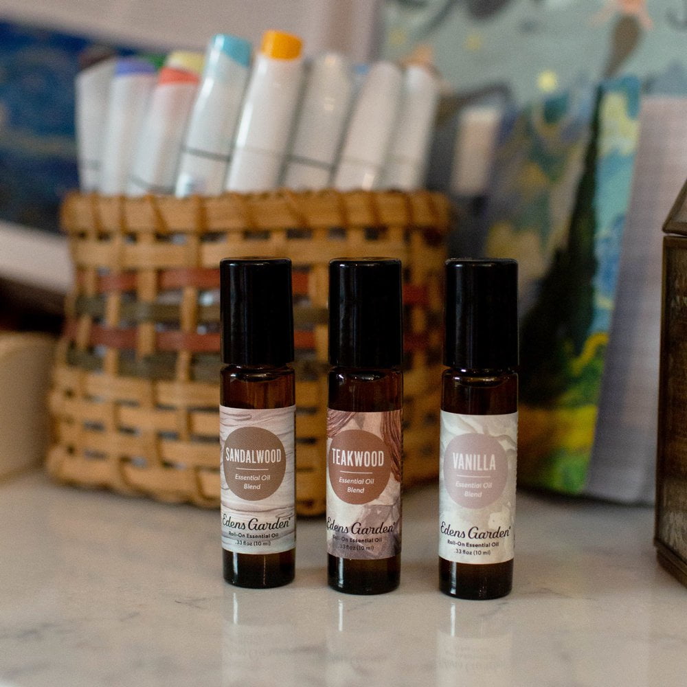 lifestyle image of In Nature Sandalwood Essential Oil Roll-On
