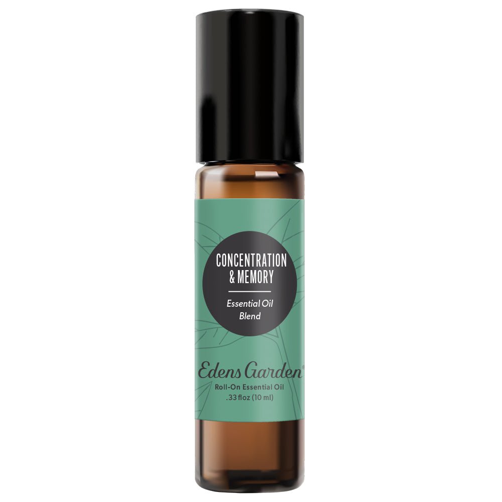 Concentration & Memory Essential Oil Roll-On- Best For Focus, Alertness & Cognitive Health