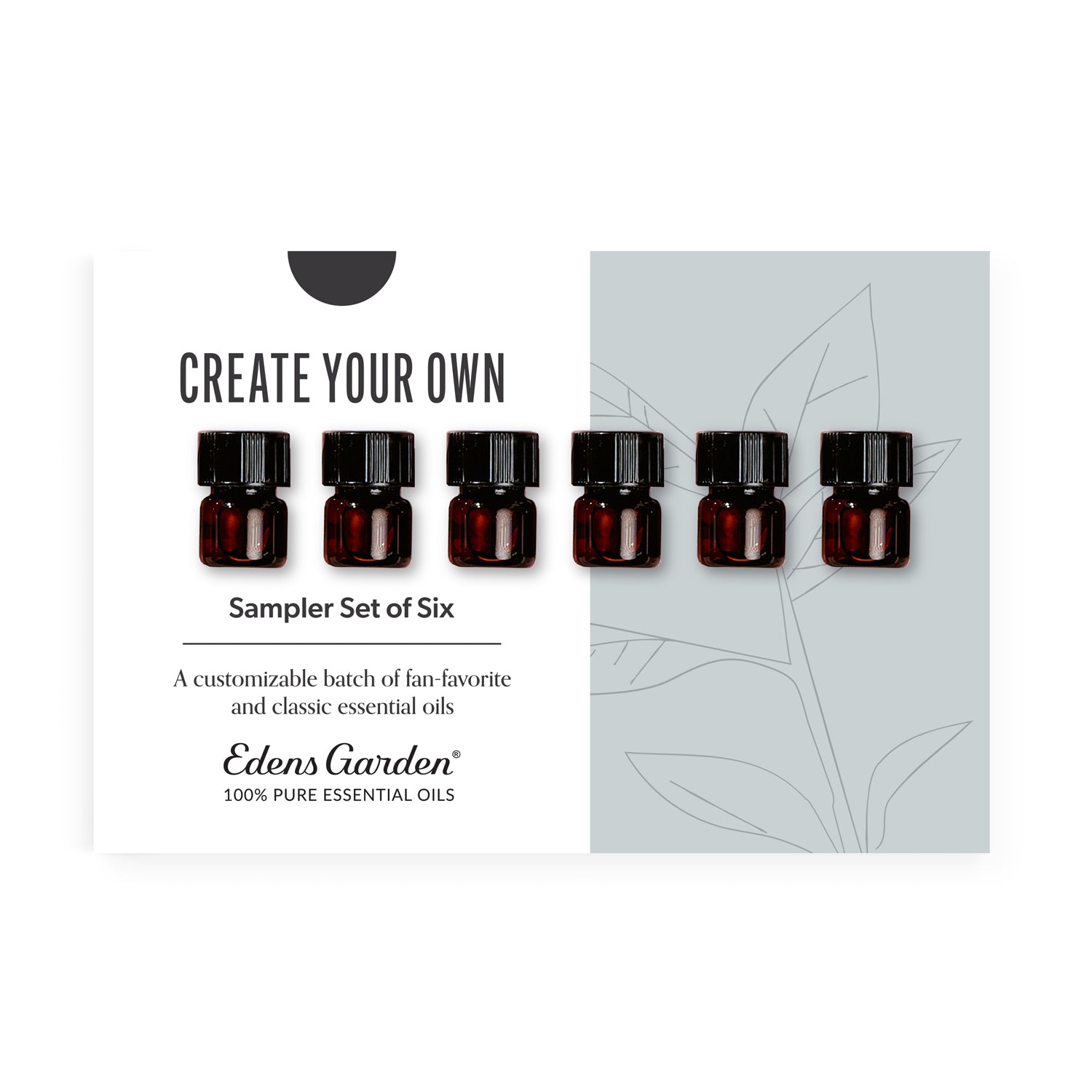 Create Your Own” Essential Oils Sampler Set of 6 Oils & Blends