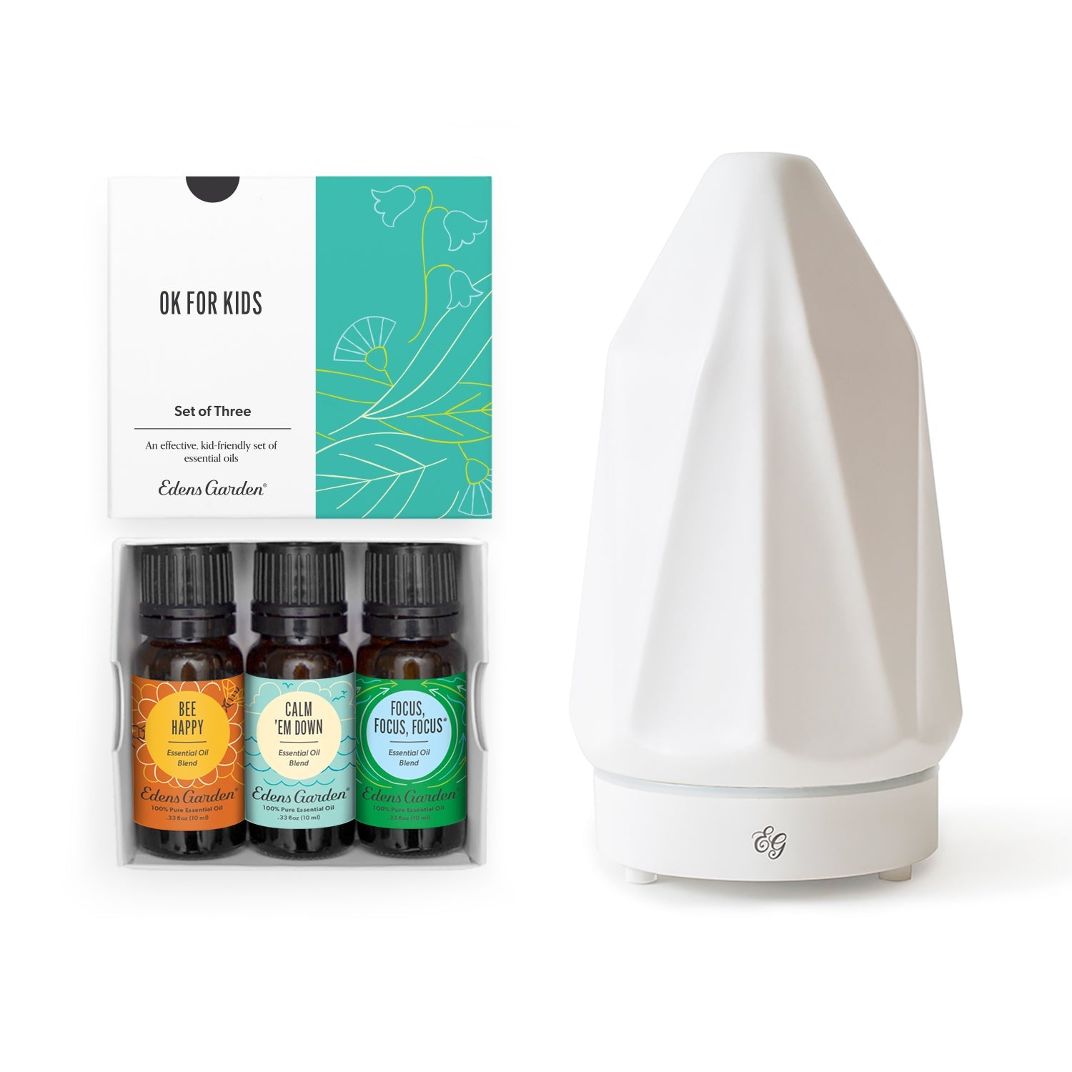 OK For Kids Essential Oils 3 Set + Diffuser Gift Set