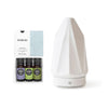 Diamond Ceramic Diffuser with top selling single essential oils 3 set in white