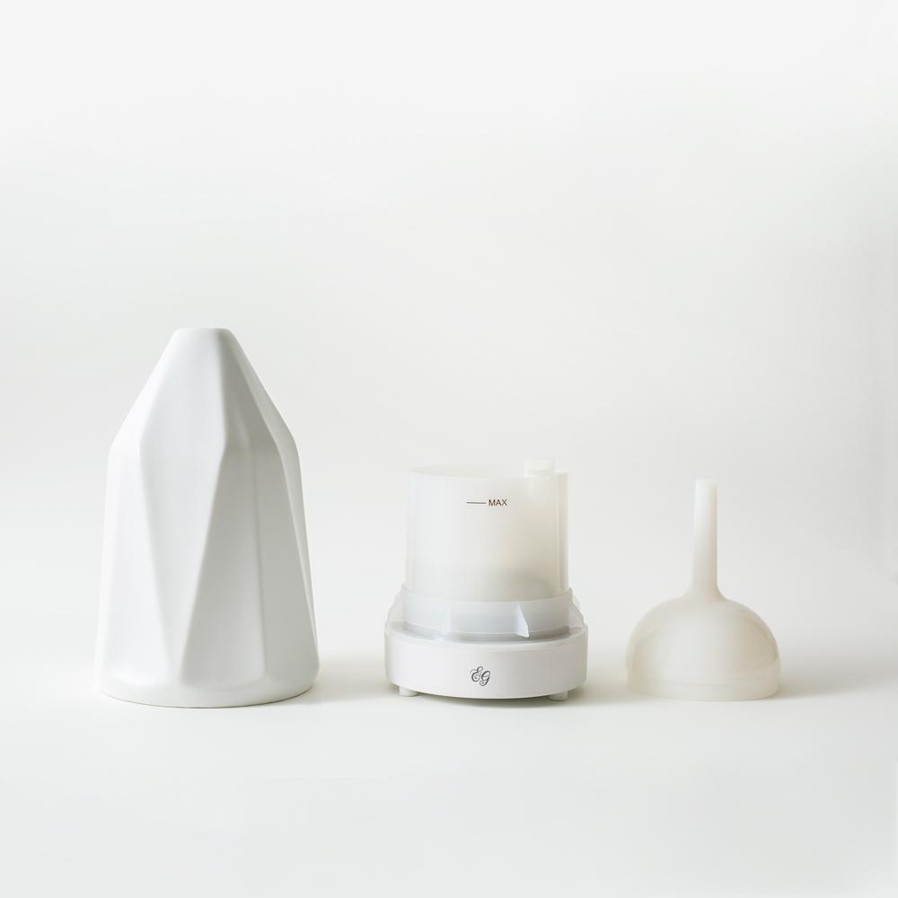 Ultrasonic Essential Oil Diffuser parts and white diamond cover